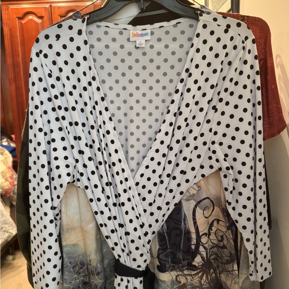 Black and White Polka Dot Wrap Dress